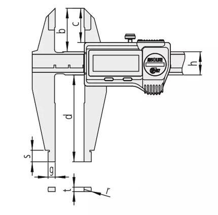 Mitutoyo M-500-721-20 คาลิเปอร์ดิจิตอล Digital ABS Caliper Nib Style/Std. Jaws (0 - 300mm)